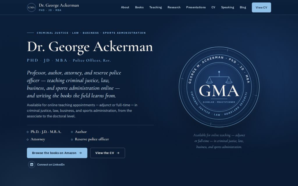Dr. George Ackerman website