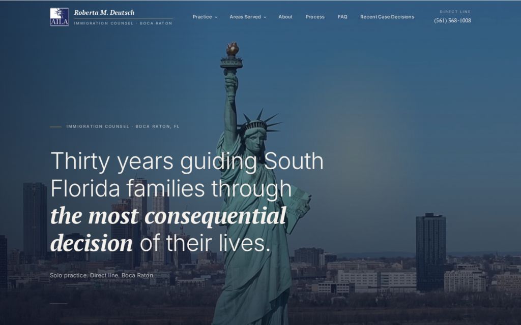 Roberta M. Deutsch Immigration Counsel website